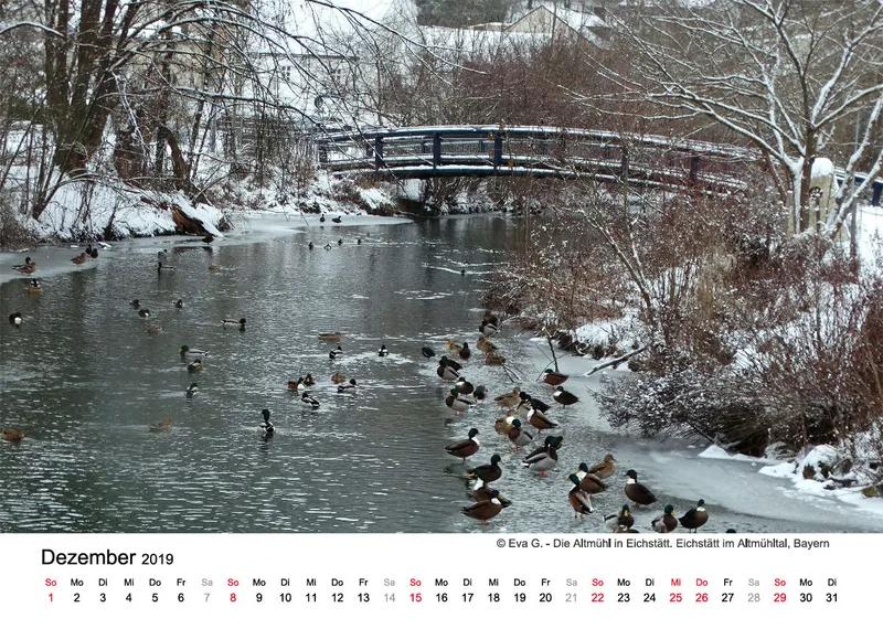 Monatskalender auf hellem Hintergrund A4