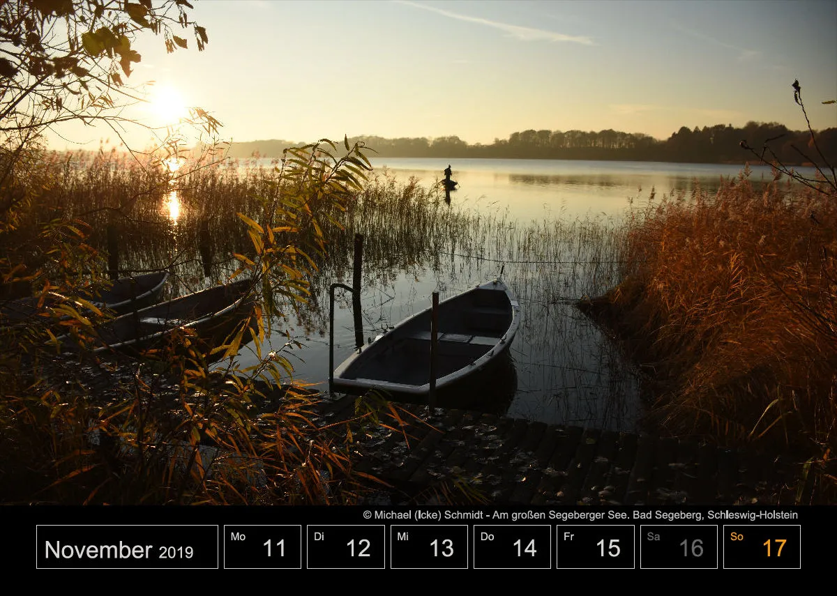 Wochenkalender auf schwarzem Hintergrund A4