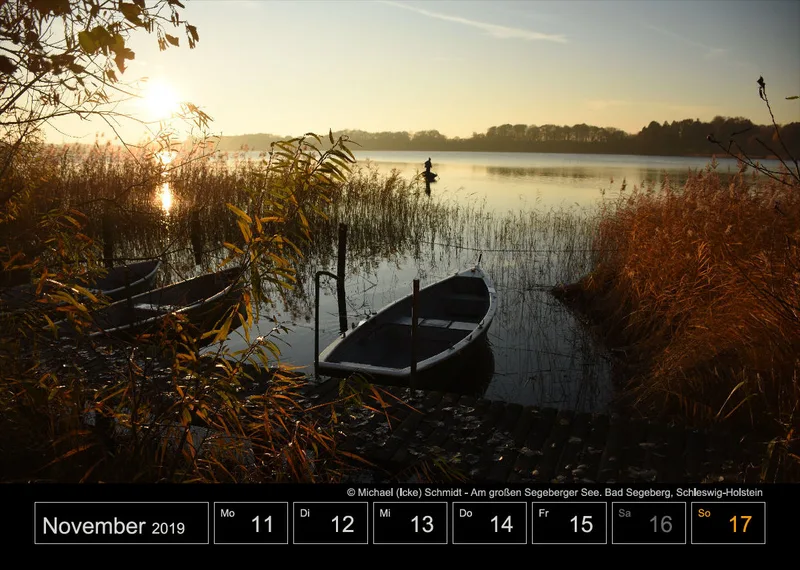 Wochenkalender auf schwarzem Hintergrund A4