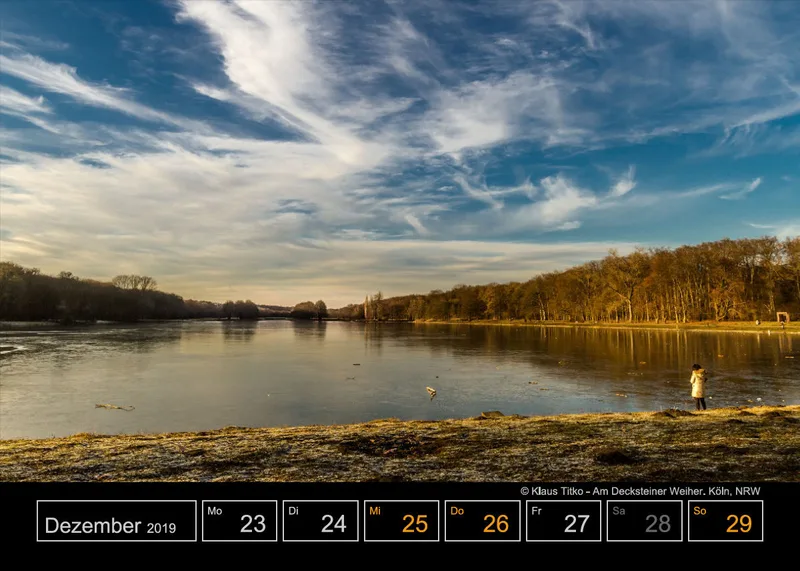 Wochenkalender auf schwarzem Hintergrund A5