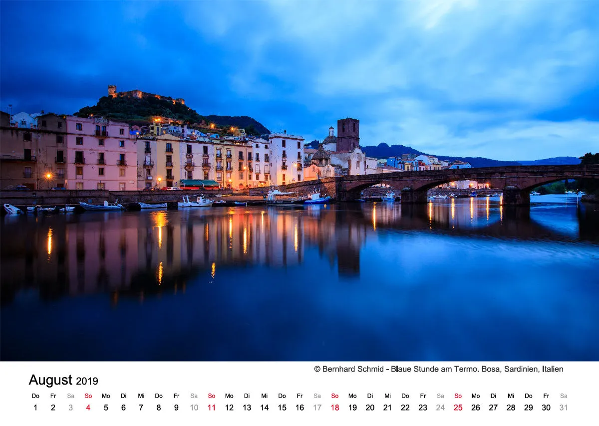 Monatskalender auf hellem Hintergrund A3
