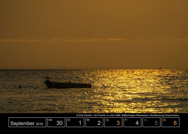 Tisch-Wochenkalender auf schwarzem Hintergrund A5
