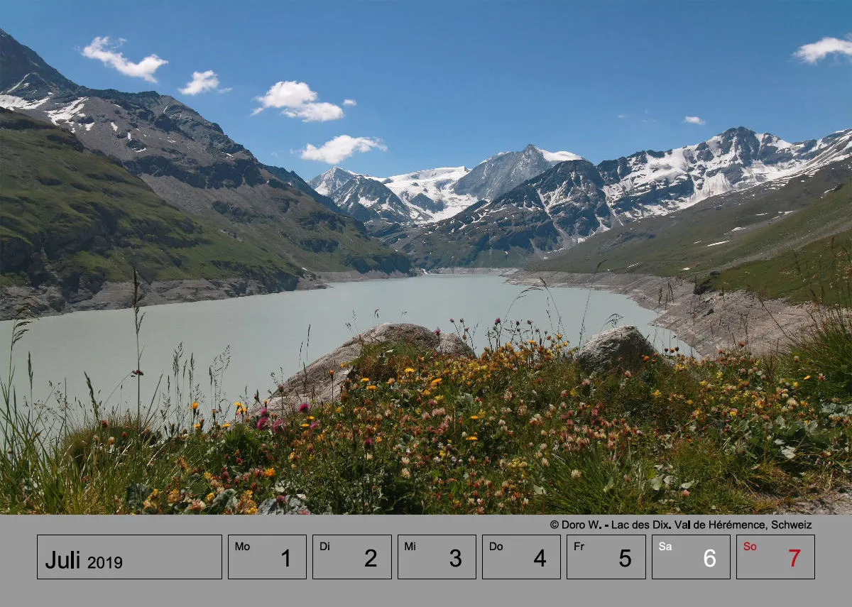 Wochenkalender auf grauem Hintergrund A4