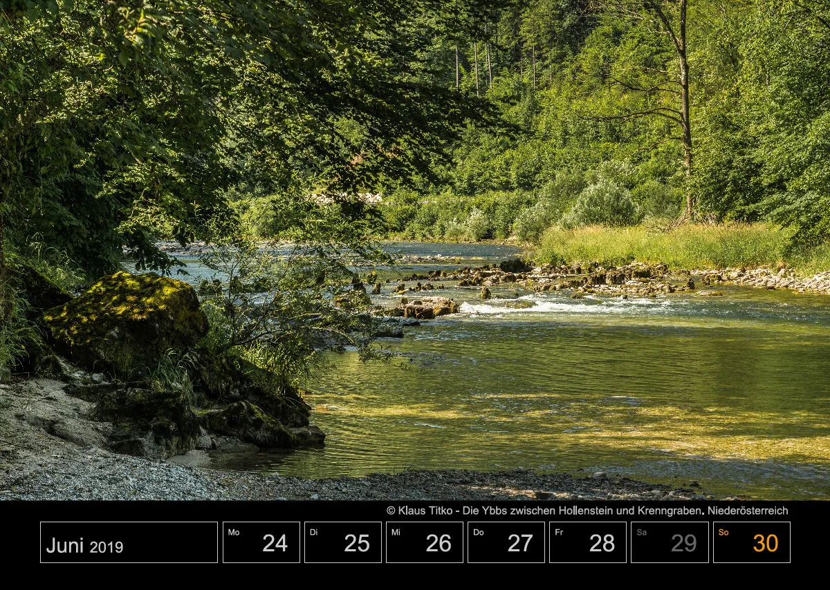 Wochenkalender auf schwarzem Hintergrund A3