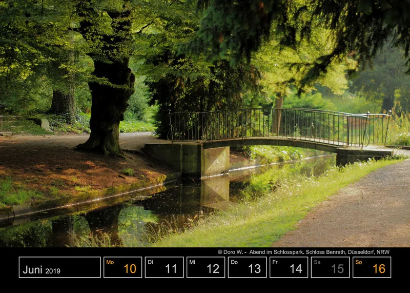 Wochenkalender auf schwarzem Hintergrund A5