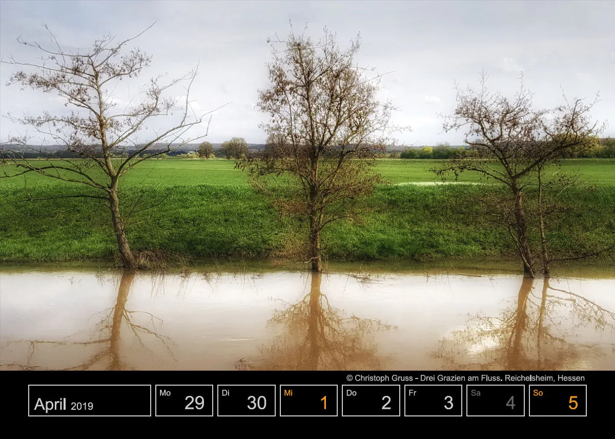 Wochenkalender auf schwarzem Hintergrund A5