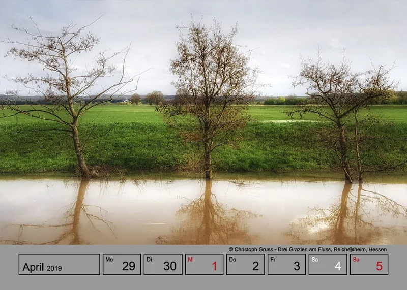 Wochenkalender auf grauem Hintergrund A5