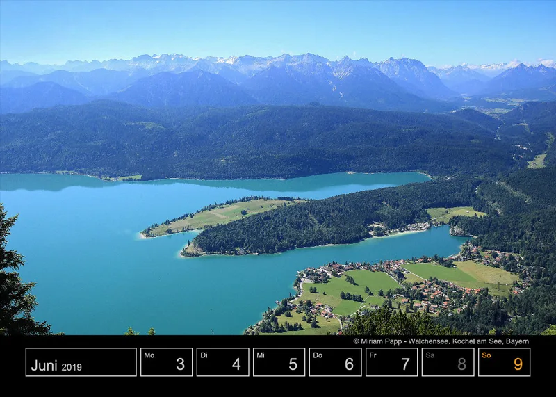 Wochenkalender auf schwarzem Hintergrund A5