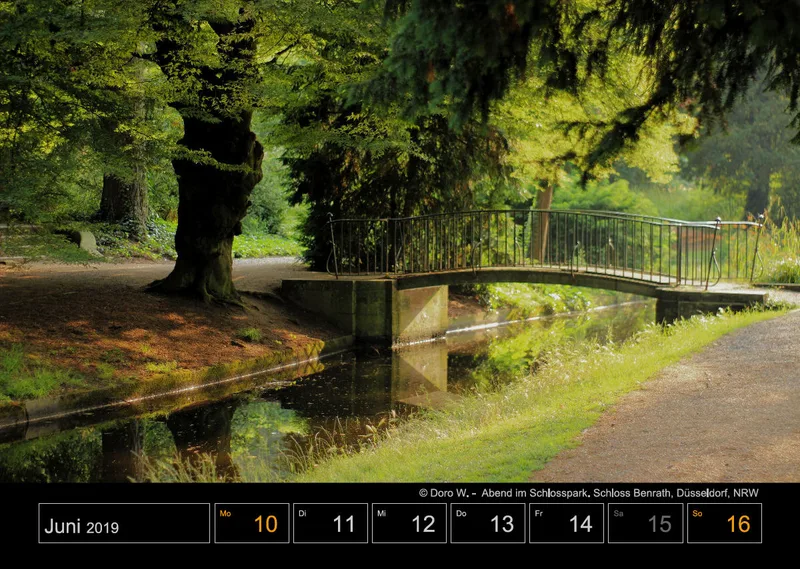 Wochenkalender auf schwarzem Hintergrund A3
