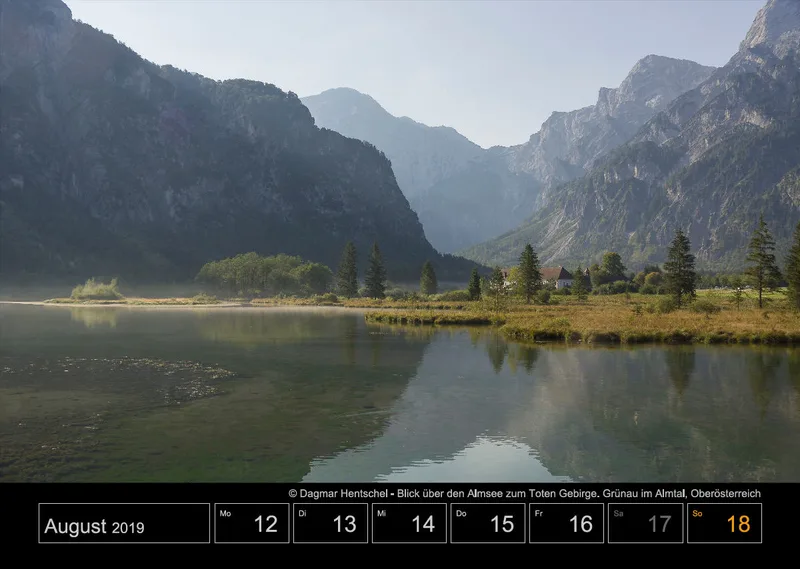 Wochenkalender auf schwarzem Hintergrund A3