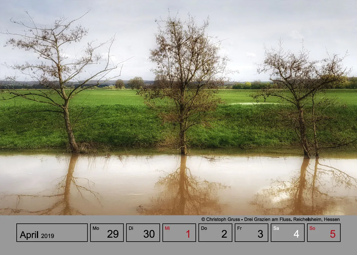 Tisch-Wochenkalender auf grauem Hintergrund A5