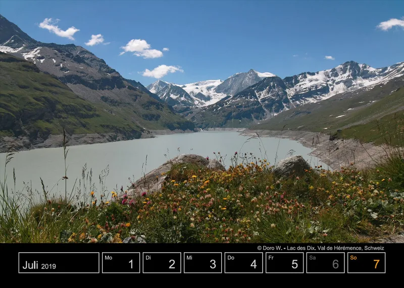 Wochenkalender auf schwarzem Hintergrund A5
