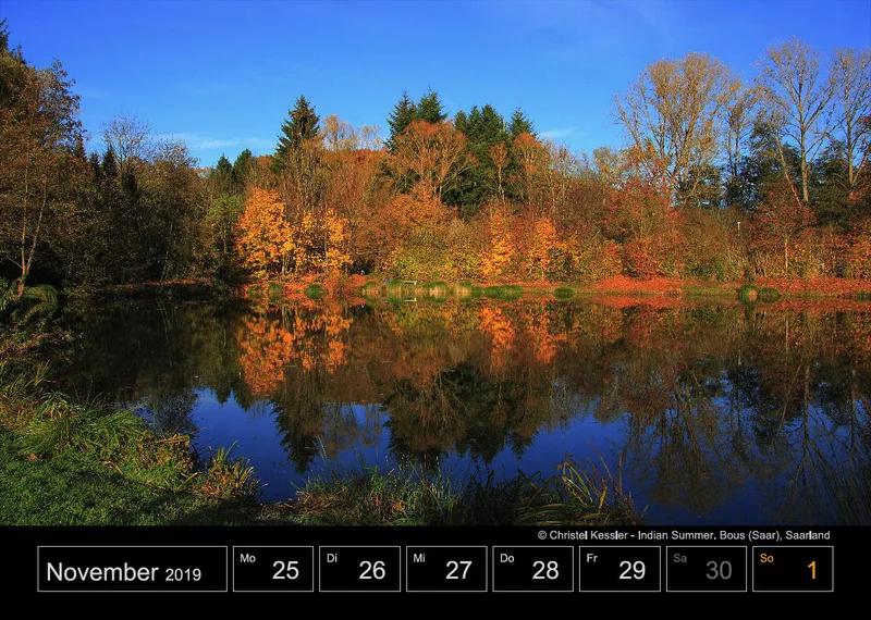 Wochenkalender auf schwarzem Hintergrund A4