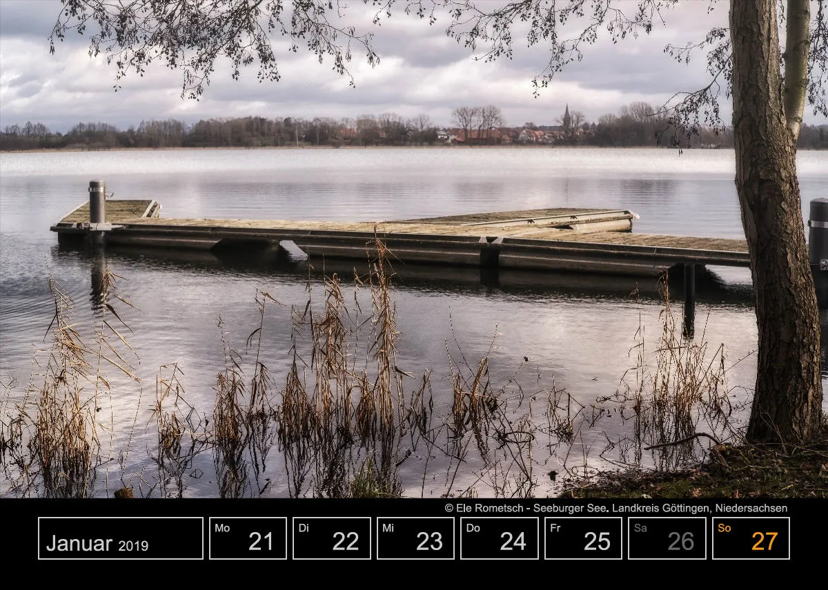 Wochenkalender auf schwarzem Hintergrund A5