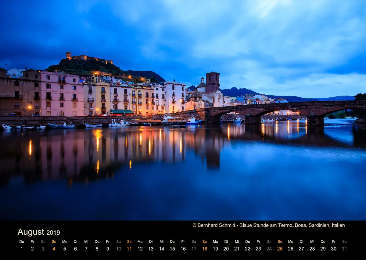 Monatskalender auf schwarzem Hintergrund A3 /