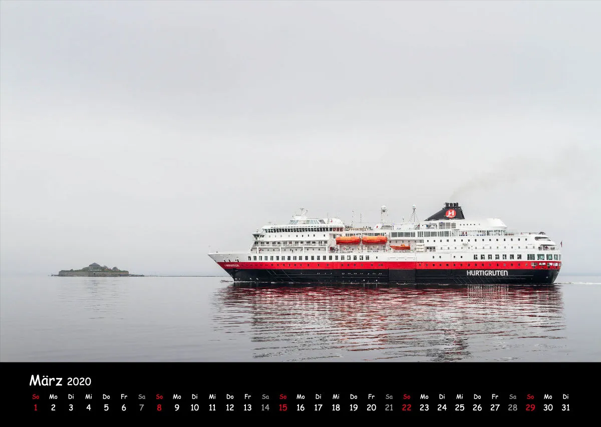 Fotokalender Hurtigrutenschiffe 2020