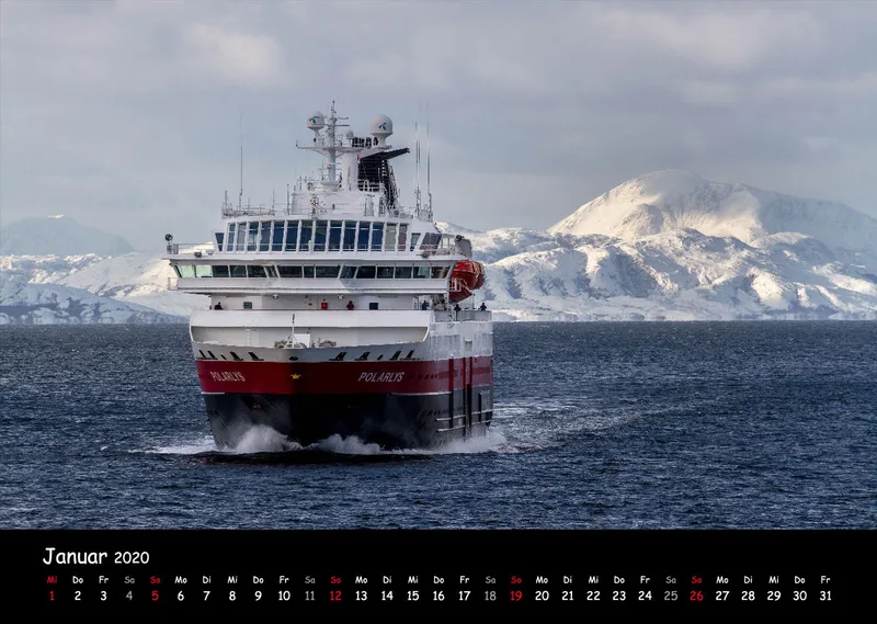 Fotokalender Hurtigrutenschiffe 2020
