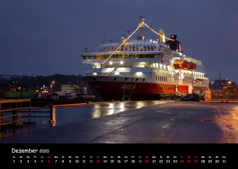 Fotokalender Hurtigrutenschiffe 2020