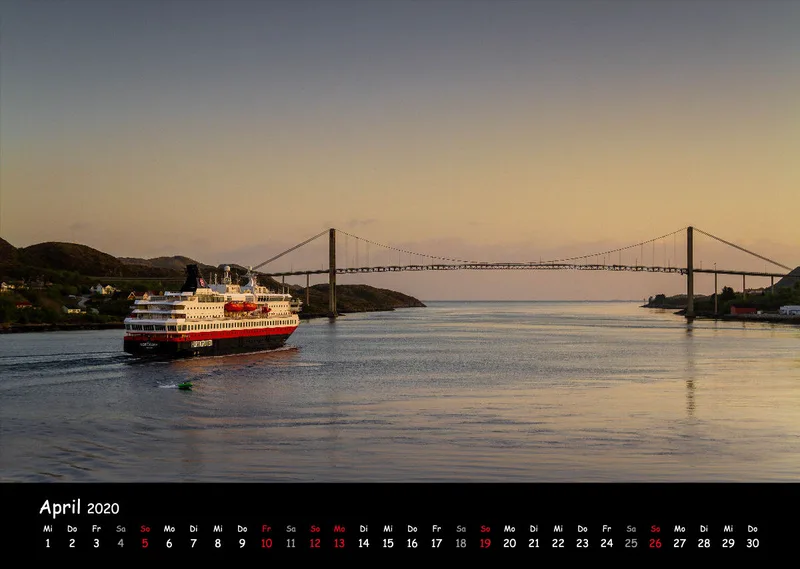 Fotokalender Hurtigrutenschiffe 2020