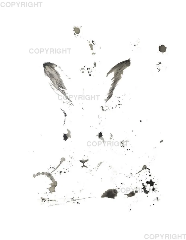 Leinwand / Schneehase 30 x 40cm