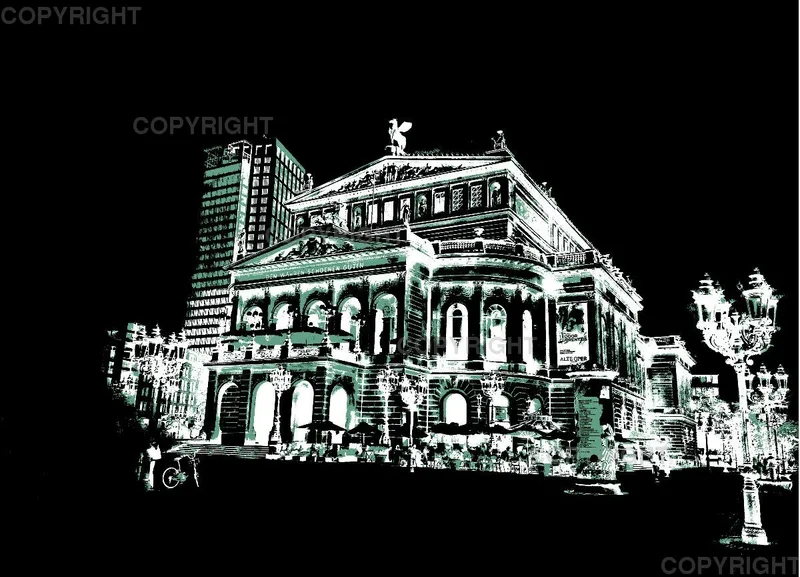 Grußkarte / Frankfurt - Alte Oper