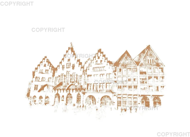 Grußkarte / Frankfurt - Römer