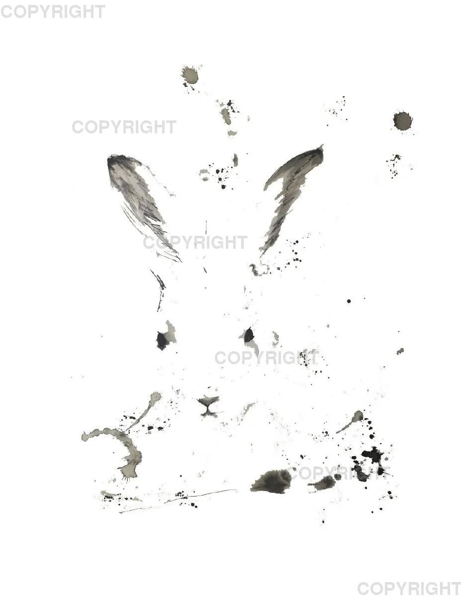 Leinwand / Schneehase 30 x 40cm