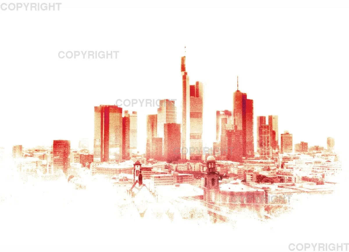 Grußkarte / Skyline FFM