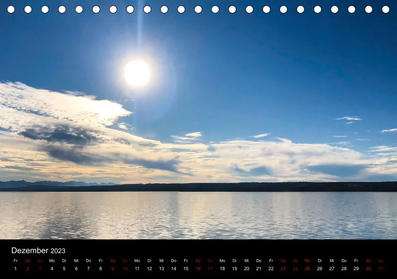 Magic A5 (CH) breites Kalend-arium - Tischkalender Ammersee Magic 2021 - Feiertage (CH)