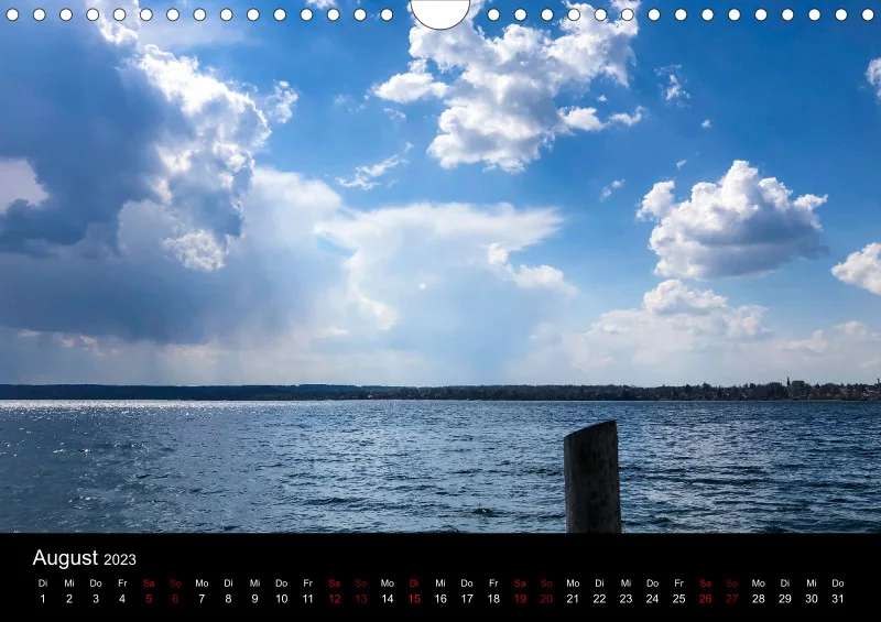 Magic A4 (AUT) breites Kalend-arium - Wandkalender Ammersee Magic 2023 - Feiertage (AUT)