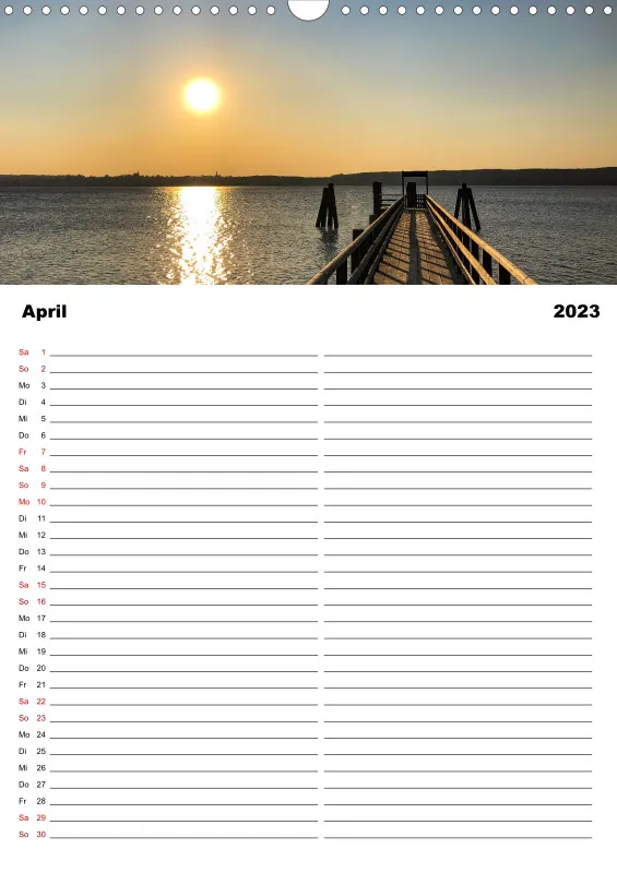Familienplaner Magic A3 (D) - Ammersee Magic 2023 - Feiertage (D)