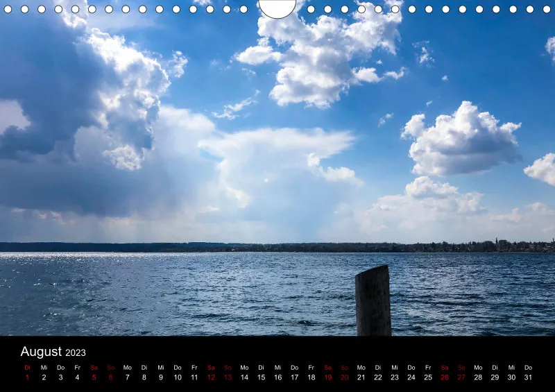 Magic A4 (CH) breites Kalend-arium - Wandkalender Ammersee Magic 2023 - Feiertage (CH)