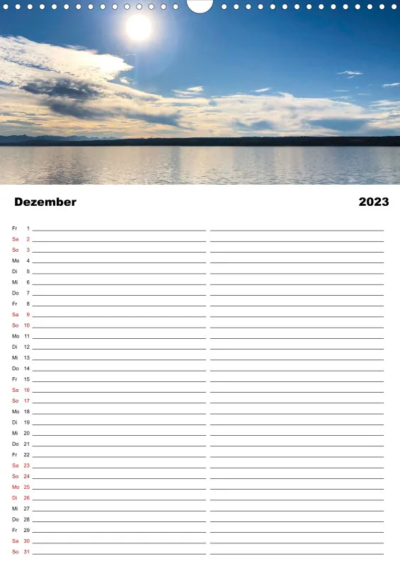 Familienplaner Magic A3 (D) - Ammersee Magic 2023 - Feiertage (D)