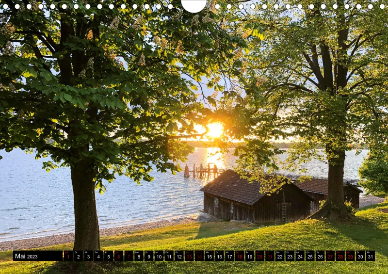 Magic A4 (AUT) mini Kalendari-um - Wandkalender Ammersee Magic 2023 - Feiertage (AUT)