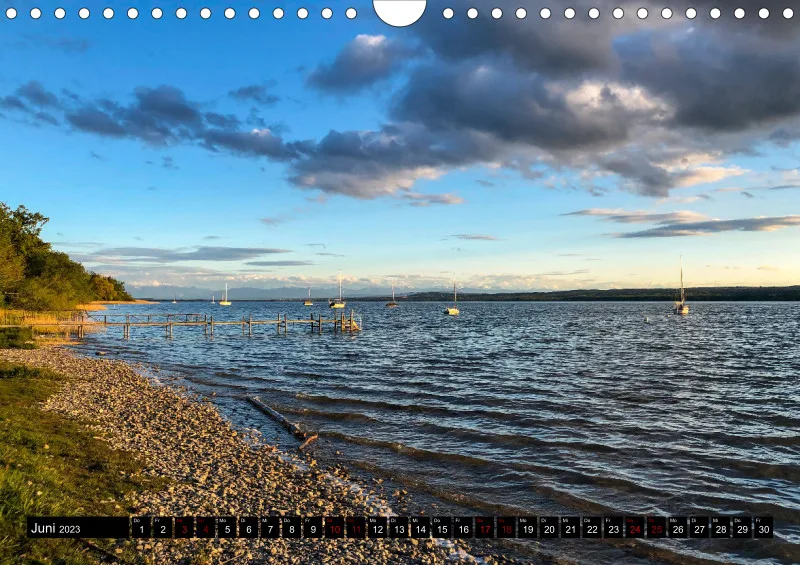Magic A4 (D) mini Kalendari-um - Wandkalender Ammersee Magic 2023 - Feiertage (D)