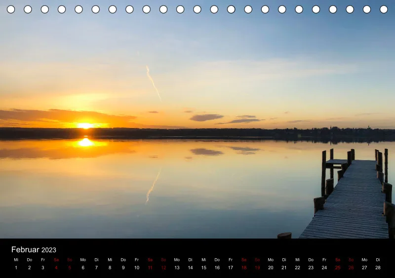 Magic A5 (CH) breites Kalend-arium - Tischkalender Ammersee Magic 2021 - Feiertage (CH)