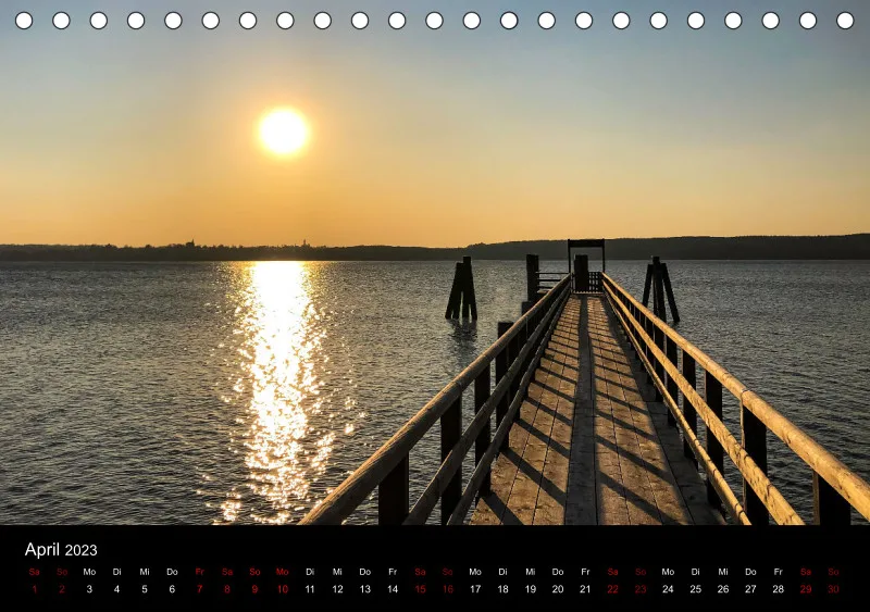 Magic A5 (CH) breites Kalend-arium - Tischkalender Ammersee Magic 2021 - Feiertage (CH)