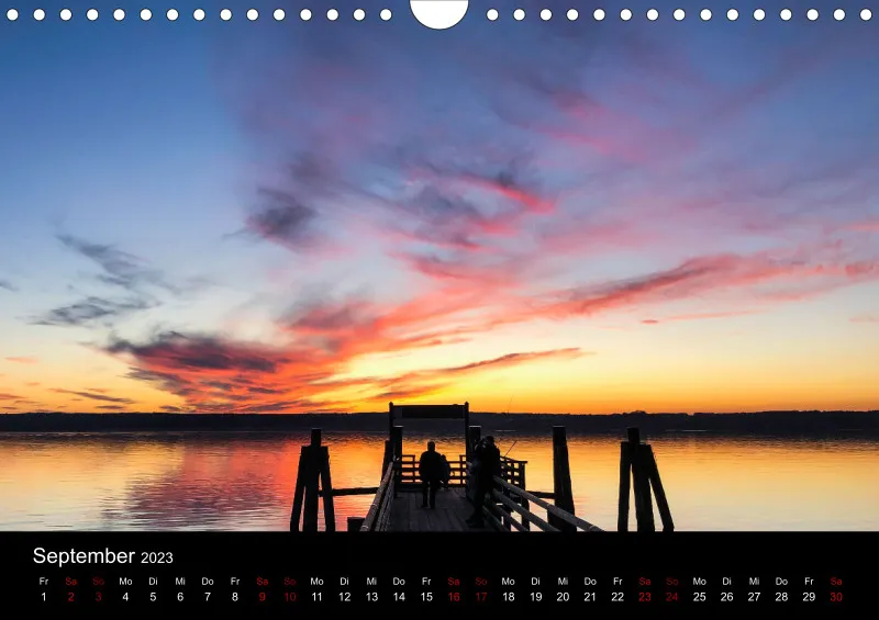 Magic A4 (CH) breites Kalend-arium - Wandkalender Ammersee Magic 2023 - Feiertage (CH)