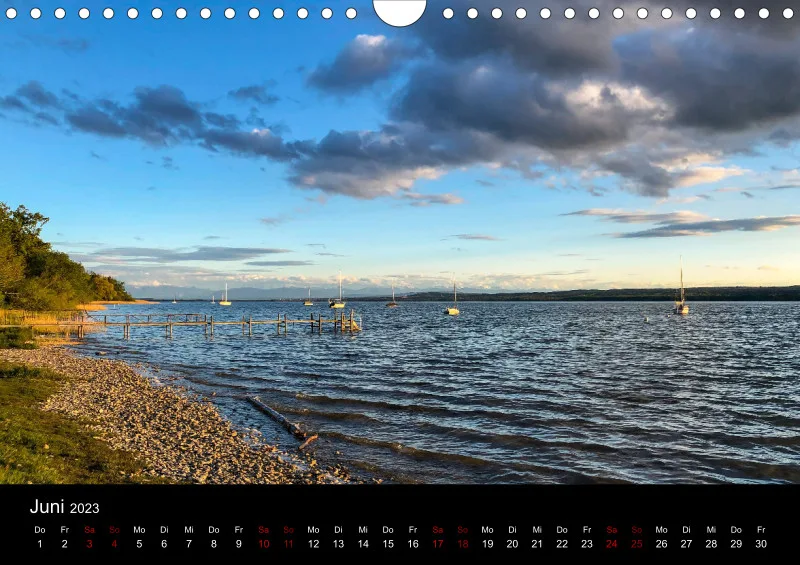 Magic A4 (D) breites Kalend-arium - Wandkalender Ammersee Magic 2023 - Feiertage (D)