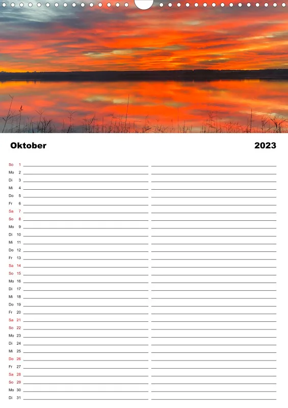 Familienplaner Magic A3 (AUT) - Ammersee Magic 2023 - Feiertage (AUT)