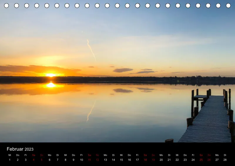 Magic A5 (D) breites Kalend-arium - Tischkalender Ammersee Magic 2023 - Feiertage (D)