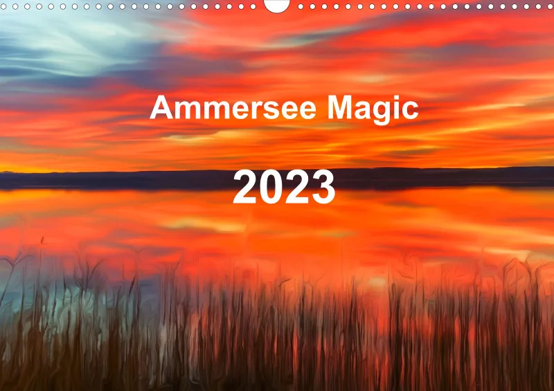 Kunstkalender A3 (AUT) breites Kalendarium - Ammersee Magic 2023 - Feiertage (AUT)