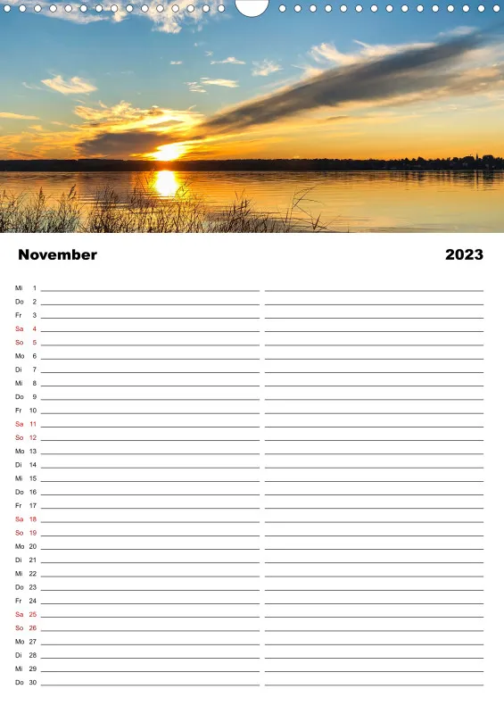 Familienplaner Magic A3 (CH) - Ammersee Magic 2023 - Feiertage (CH )