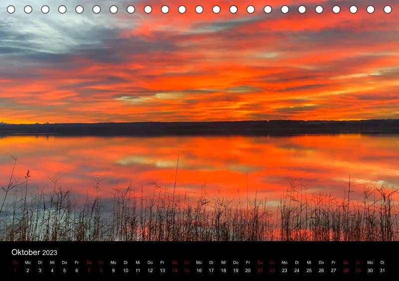 Magic A5 (CH) breites Kalend-arium - Tischkalender Ammersee Magic 2021 - Feiertage (CH)