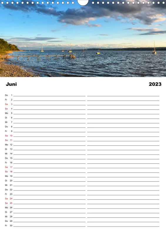 Familienplaner Magic A3 (D) - Ammersee Magic 2023 - Feiertage (D)