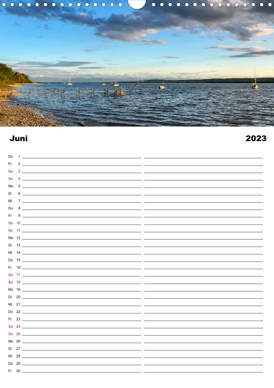 Familienplaner Magic A3 (D) - Ammersee Magic 2023 - Feiertage (D)