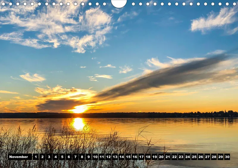 Magic A4 ZEITLOS 2023 mini Kalendarium - Wandkalender Ammersee Magic Edition 2023