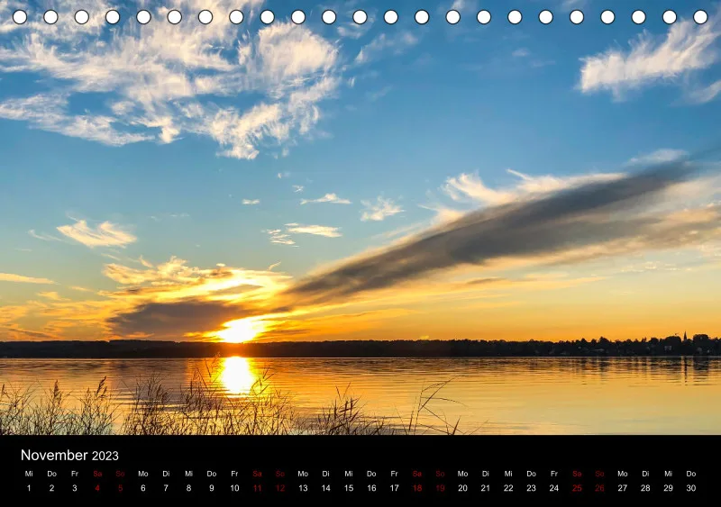 Magic A5 (D) breites Kalend-arium - Tischkalender Ammersee Magic 2023 - Feiertage (D)