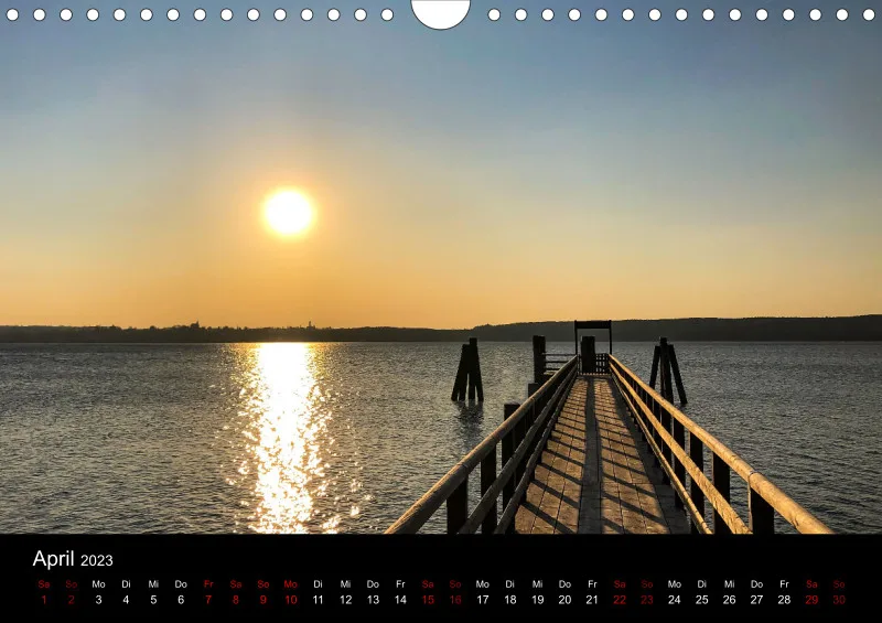 Magic A4 (D) breites Kalend-arium - Wandkalender Ammersee Magic 2023 - Feiertage (D)