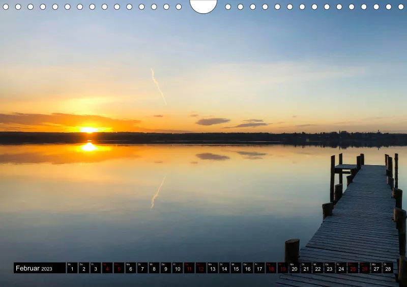 Magic A4 (AUT) mini Kalendari-um - Wandkalender Ammersee Magic 2023 - Feiertage (AUT)